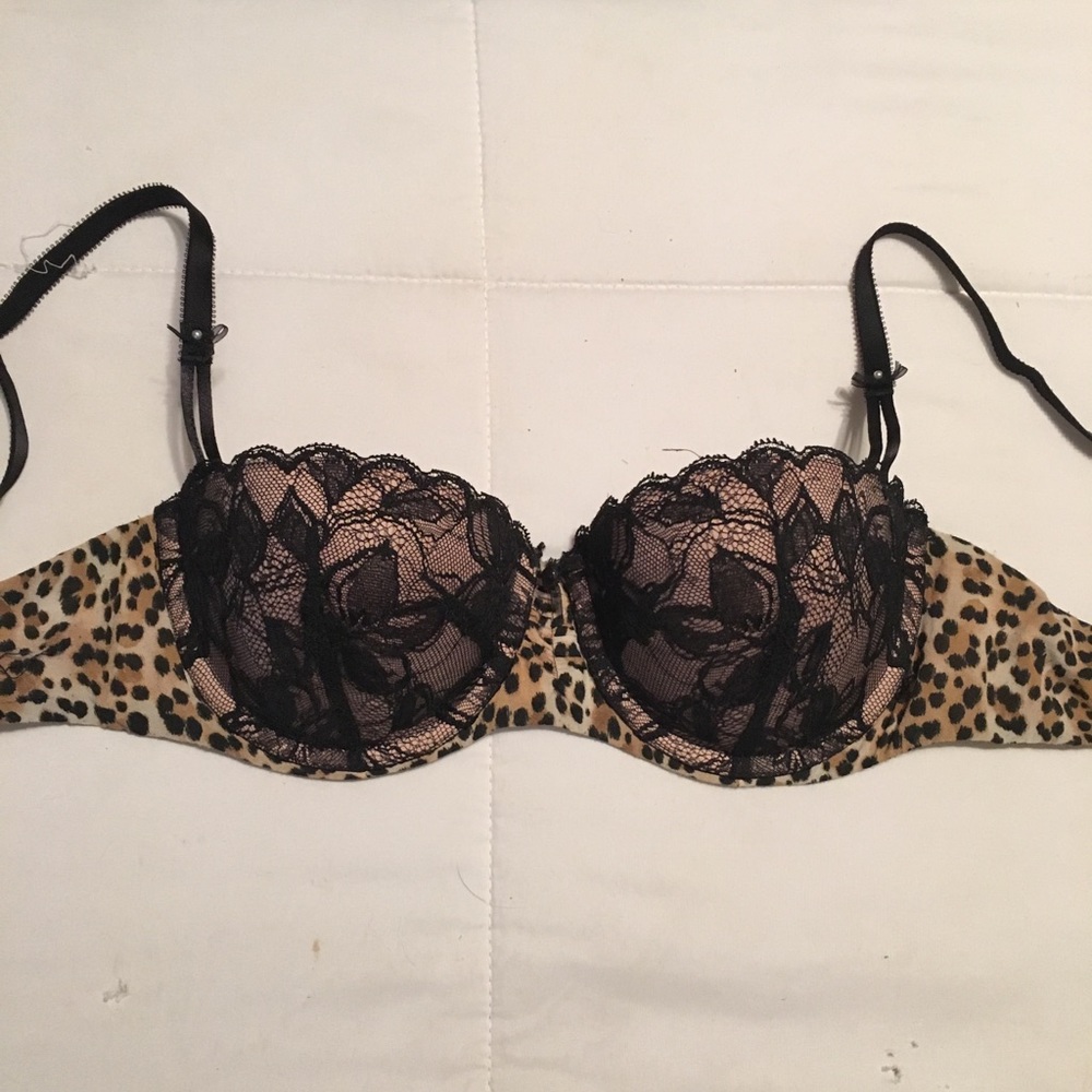 Leopard print Victoria Secret balconet bra
